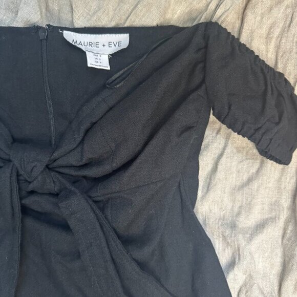 Maurie + Eve Black Pablo Mini Dress Size 2 - Picture 4 of 6